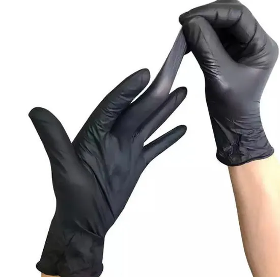 Wholesale Cheap Vinyl Black Nitrile Protection Powder Free Gloves