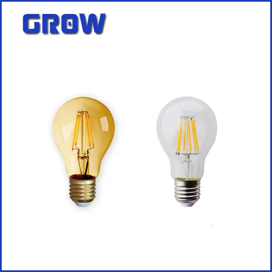 Chinese Factory LED Vintage Lamp A60 Clear Amber Glass Bulb 6W/8W/10W ERP2.0 LED Filament Bulb for Interior Edision Lamp Decoration Lights