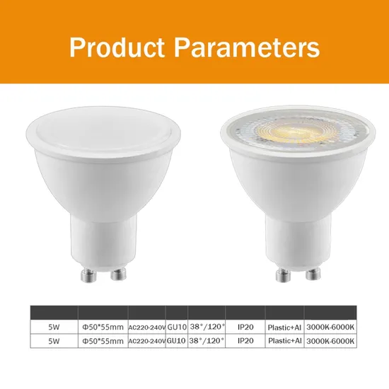 LED Spotlight GU10 5W AC220-240V 120/38 Degree Warm White Light for Variety of Scenaries