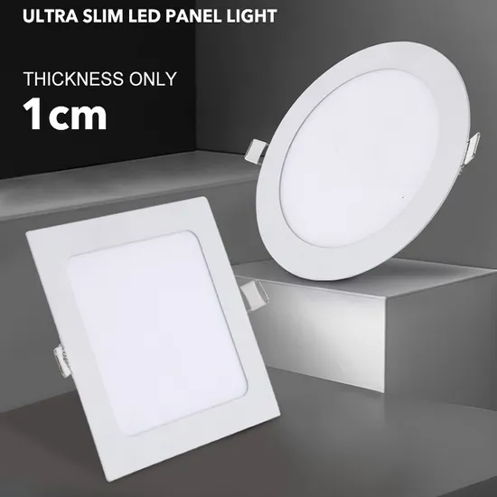 Wholesale Slim 3W 24W Round Square Recessed Ceiling LED Panel Light