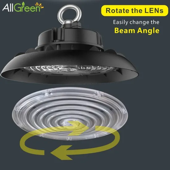 3-Angles-in-One Industrial Round UFO Highbay Lighting 100 150 200 250 300 Watt Hanging Commercial LED High Bay Light for Warehouse Factory Workshop 190lm/W