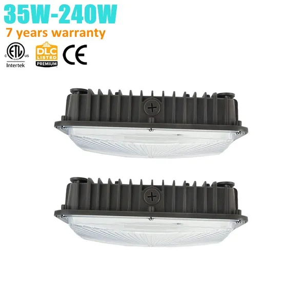 7 Years Warranty CE ETL Approved LED Canopy Light 40W 60W 80W 100W High Lumen Output IP65waterproof Gas Station Light