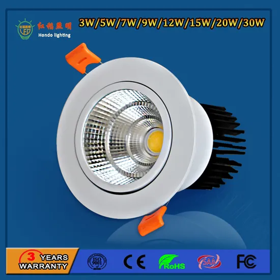 New Design High Brightness 12W LED COB Down Light Angle Adjustable Ceiling LED Spotlight for Hotel