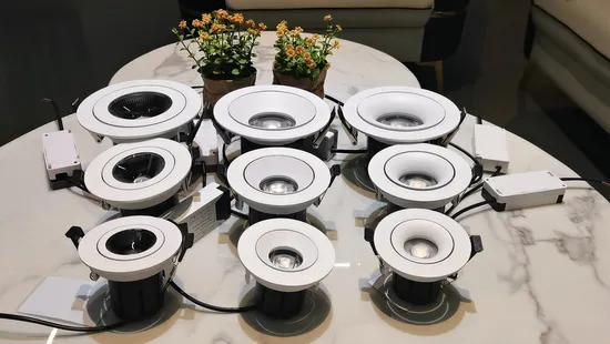 LED Recessed Ceiling Lights Round Panel Spot Lights Angle Adjustment Recessed Spotlight