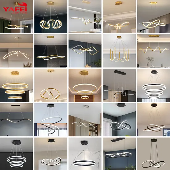 Home Decorative Modern Living Room Hotel Hanging Pendant Light Gold Luxury Round LED Chandelier