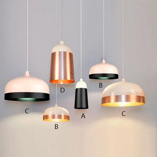Modern Metallic Luster Single Pendant Lamp Hotel Restaurant Living Room Decor Light