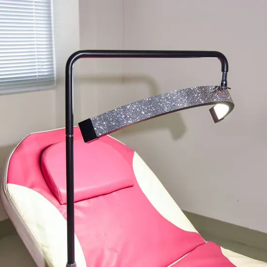 Half Floor Lamp for Eyelash Extensions LED Light for Nail Lash Light Ring Lamp for Eyelash