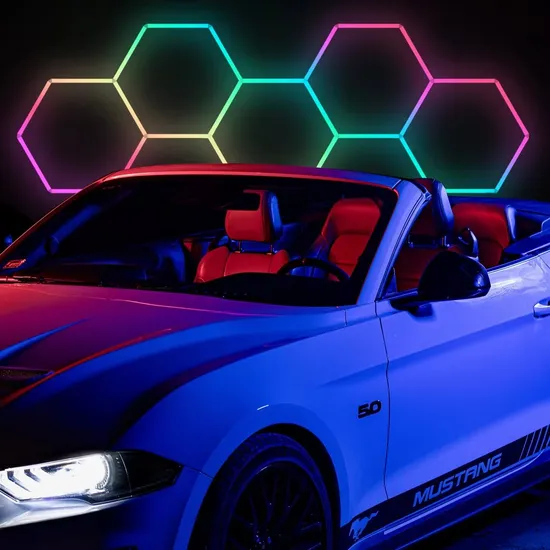 2024 New Arrival Shop Party Barber Supermarket Car Workshop Night Club Light LED Hexagon Light RGB Digital Colors