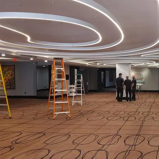 Custom Made Large Project Lamp LED Linear Light for Hotel Lobby Chandelier