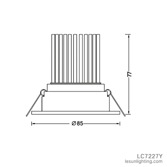 Office Elevator Panel Recessed Fancy LED Downlight Ceiling Lights LC7227y