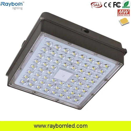 Outdoor Waterproof IP66 Explosion-Proof Gas Station Carport Ceiling Recessed Mounting Light 60W 80W 100W 120W 150W LED Canopy Light