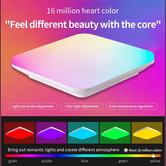 Smart RGBW Dimmable Ceiling Light with Wireless Remote Control