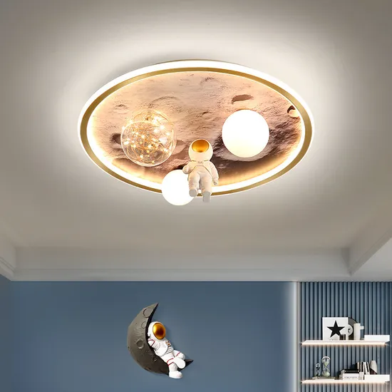 LED Ceiling Lamp with Astronaut and Lunar Design