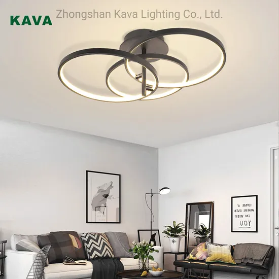Indoor Decorative LED Lighting Fixture LED Light Dimmable 3 Circles 36W Aluminum Ceiling Lights
