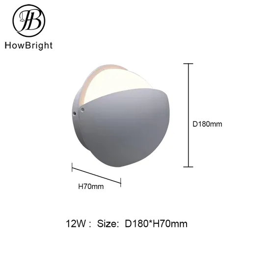 Adjustable Lamp Cover Sconce Wall Lamp 12W Modern IP54 Waterproof Aluminium Outdoor Light LED Wall Light