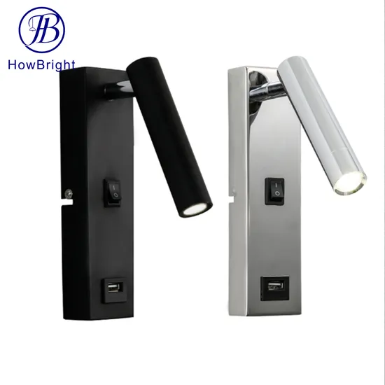 LED Night Table Lamp Reading Lamps 3W Epistar Indoor COB Wall Light with USB for Home Hotel