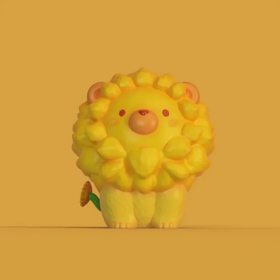 Lion Shape USB Charging Kids Bedroom Patting LED Touch Silicone Night Light