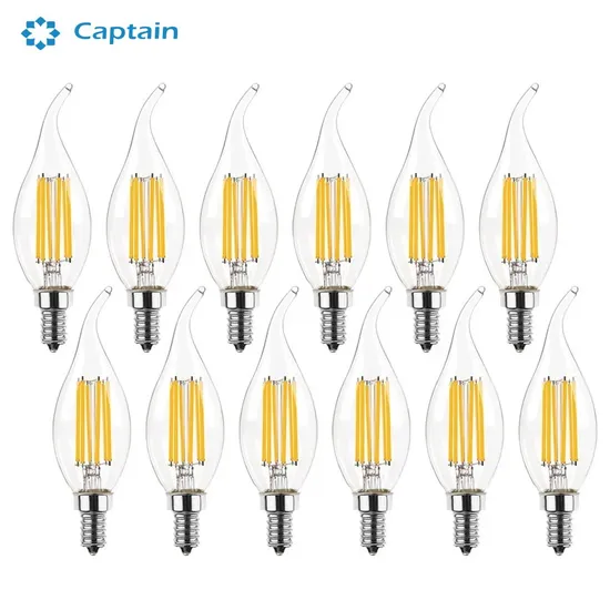 High Quality Warm White C35 E14 4W 6500K Lighting Replacement LED Filament Bulbs