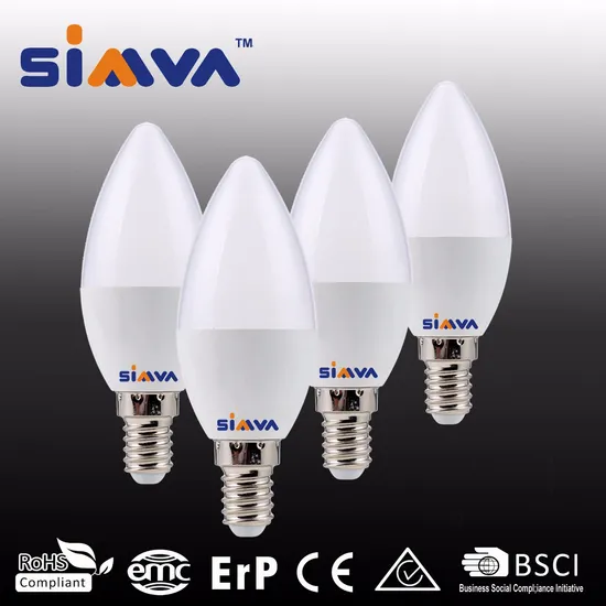 C35-5W 350lm 3000-6500K Icdriver E14/E27 LED Candle Light Bulb