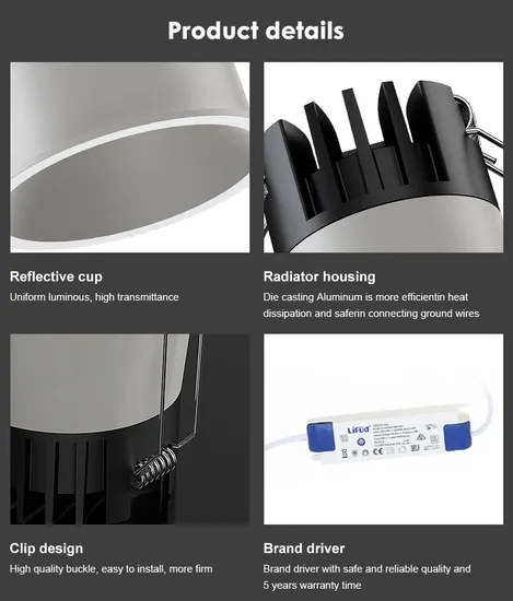 Allway Factory 2024 CREE LED Chip Indoor Recessed Spotlight Fixture