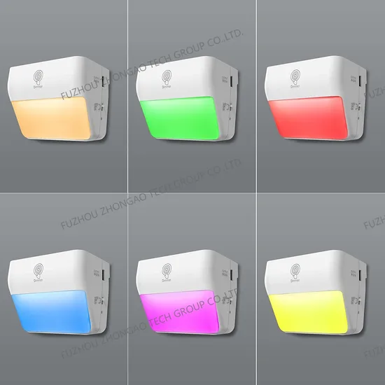 2 in 1 Qi Wireless Charging Night Light 5W Mobile Fast Charging Station LED Light RGB Wall Lamp with Wireless Charger