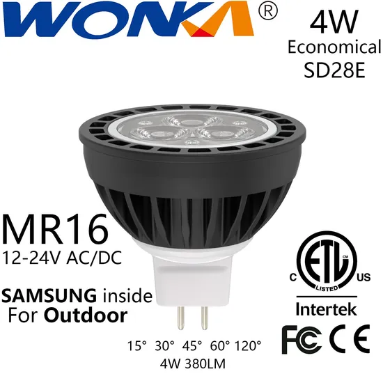 Economical LED Spot Light MR16 Lamp with 4W 9-27V AC/DC with ETL