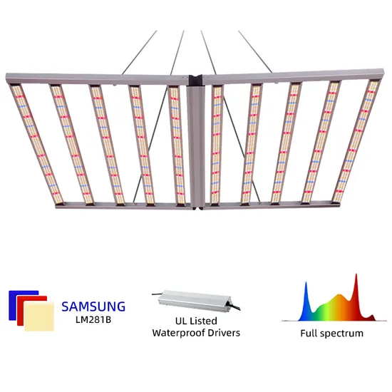 Best Commercial Indoor Hydroponic Dimmable Samsong Lm281b 1000W LED Full Spectrum IR UV Grow Lights for Veg Flower
