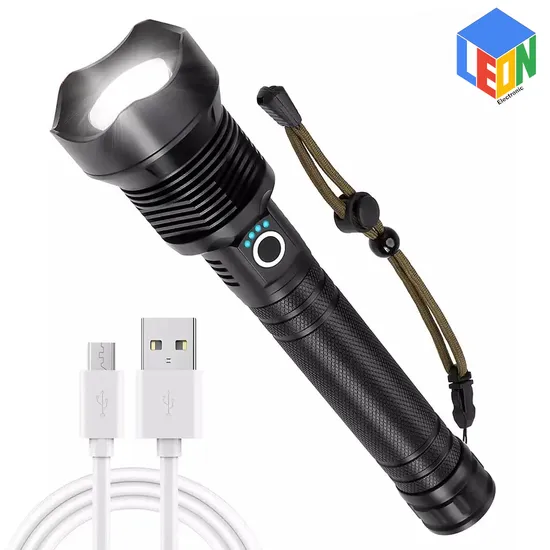 High Power LED Flashlight Waterproof Zoomable USB Rechargeable Camping Hand Torch Searchlight