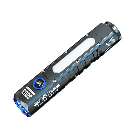 Warsun Sq05 1000lumen Portable Tool Torch Light Type-C Rechargeable COB Side Light Outdoor LED Flashlight with Magnetic Bottom