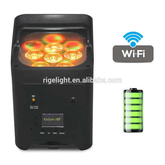 6ledsx18W RGBWA UV WiFi Phone Control Battery Operated Mini LED Spot Wash Light