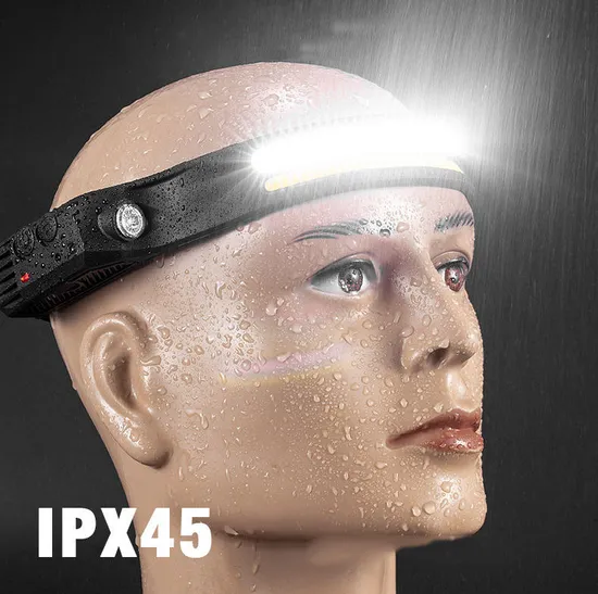 Rechargeable Sensor LED Headlamps Flashlight Type-C Outdoor Fishing Running Climbing Working Mining
