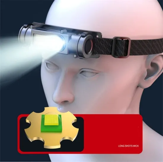 Helius Built-in 18650 Battery Q5 COB Magnet Waterproof LED Headlamp