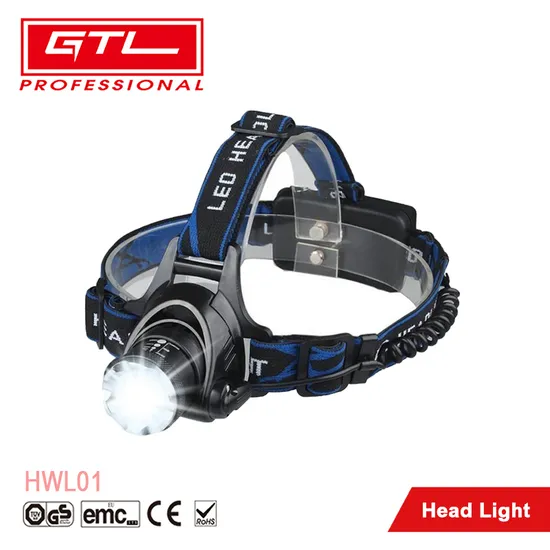 Hot Sale Customize High Power USB Rechargeable 18650 Battery Zoomable LED Head Light Outdoor Headlamp HWL01