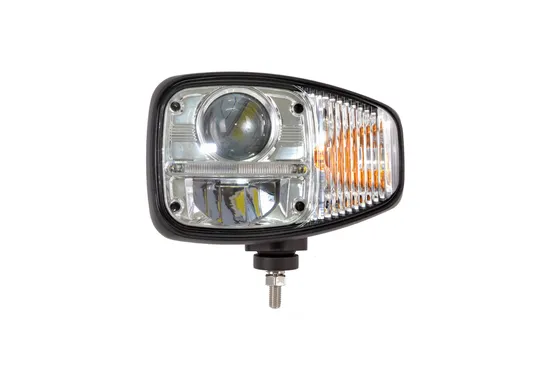 Emark 82W LED Work Lamp for Snowplow Skid Steer Loader LED Tractor Headlamp Combination Headlight with DRL and Turn Signal.