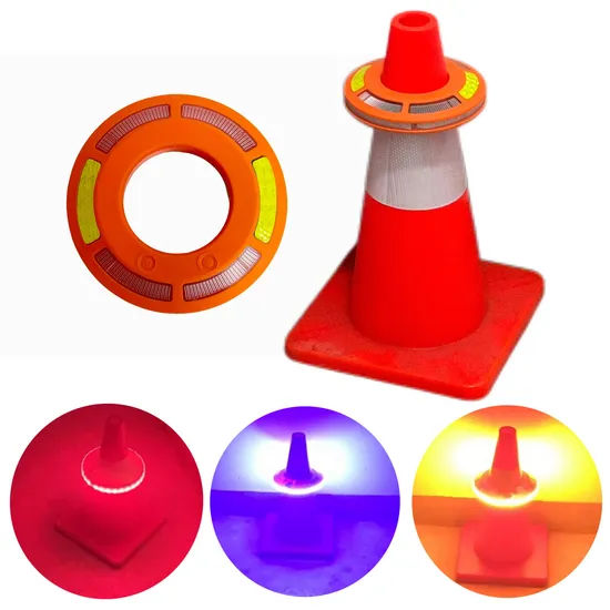 Visibility Portable LED Road Cones Commander Light for Traffic Emergency Rotating Flashing Barricade Flare Beacon Light for Cone