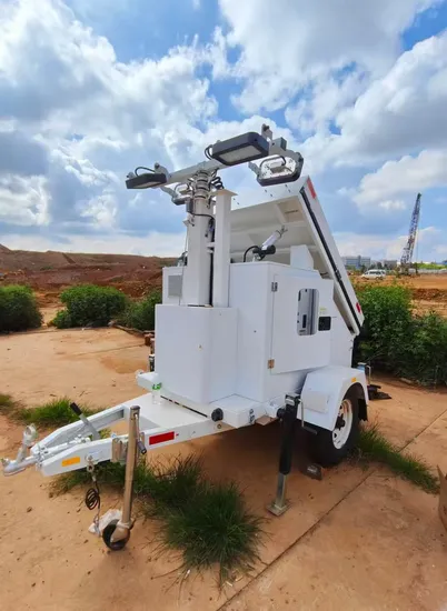 Good Stability Mobile Solar Security Trailer with Us Standard for Chemical Park Monitoring