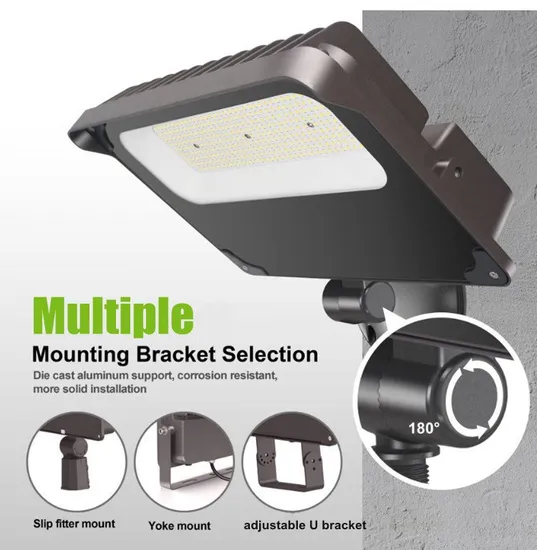 10kv 50W 100W 150W 200W UL cUL Outdoor Parking Lot Area Light LED Shoebox Pole Lights with Silp Fitter Wall Mount Arm All in One Street Lamp 7 Years Warranty