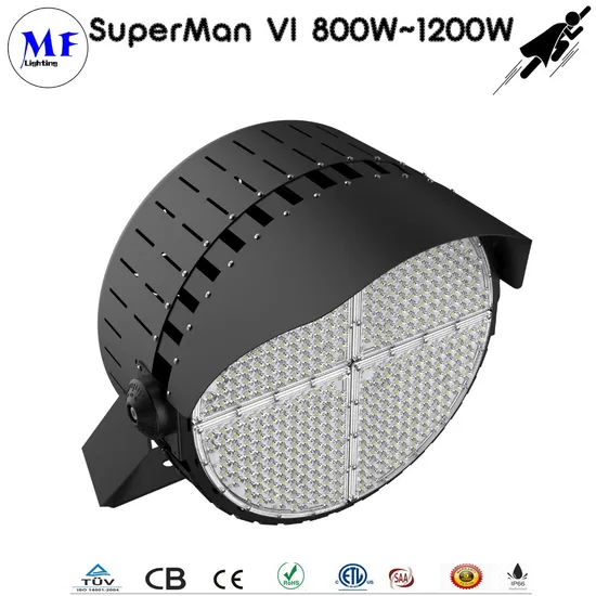300W/500W/600W/800W/1000W/1200W IP66 Waterproof 190lm/W LED Flood Lighting Stadium Projector LED Floodlight Sport Light