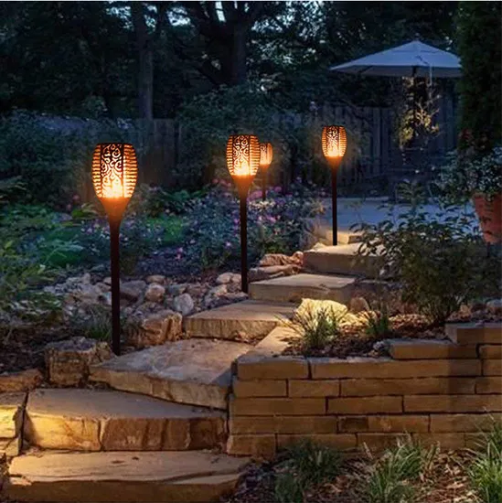 Solar Flame Light Garden Lawn Lights Waterproof Flickering Dancing Flame Outdoor Landscape Lamp