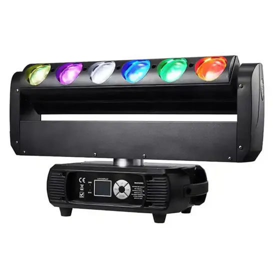 DJ Stage Light Pixel 6X40W RGBW 4in1 Beam Wash Zoom Bar LED Moving Head