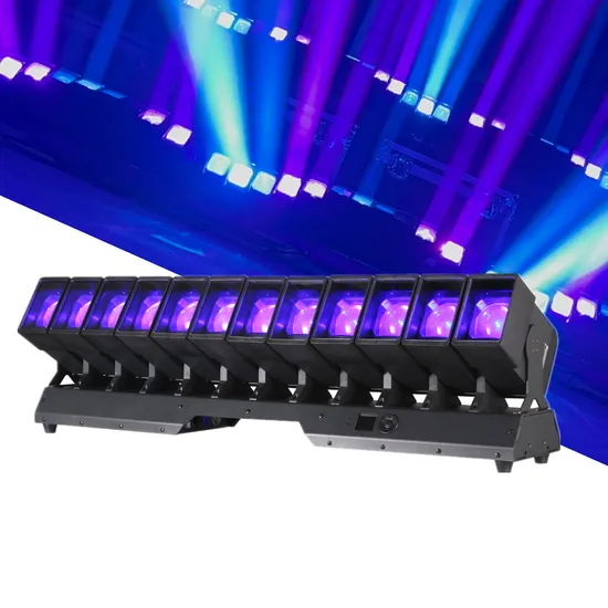 RGBW 12X60W LED Full Color 4in1 Zoom Beam Moving Head Light Linear Matrix Bar Light 12PCS 60W Water Wave LED DJ Bar Wash Stage Light