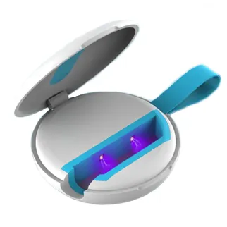 Portable Rechargeable Individual LED UVC Light Sanitizer Dryer Case Travel UV Toothbrush Sterilizer Holder Box