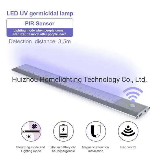 Under Cabinet Wardrobe PIR Sensor LED UV Germicidal Lamp Commercial LED Hotel Closet Motion Sensor Lighting