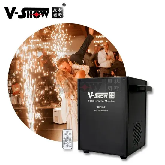 V-Show 650W Cold Spark Fountain Wedding Indoor Cold Fireworks Spark Machine with Remote Control