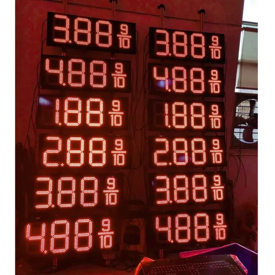 Wholesale 8.889/10 IP65 Outdoor LED Display Gas Stationled Video Screen with Gas Station Price LED Display
