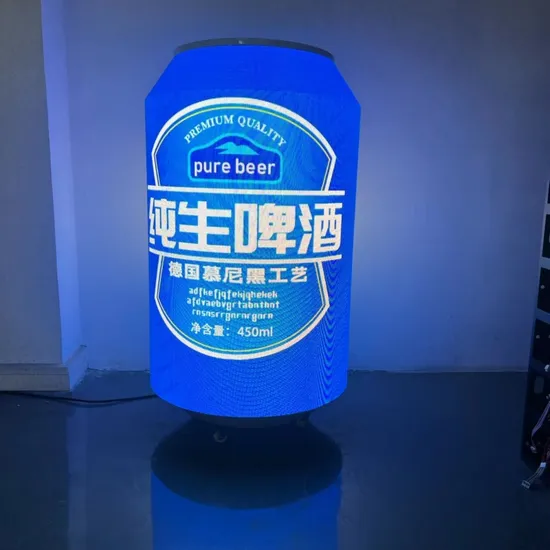 Customized Full Color Canned P1.8 P2 Shape LED Display High Resolution Advertising Creative Cans Video LED Screen