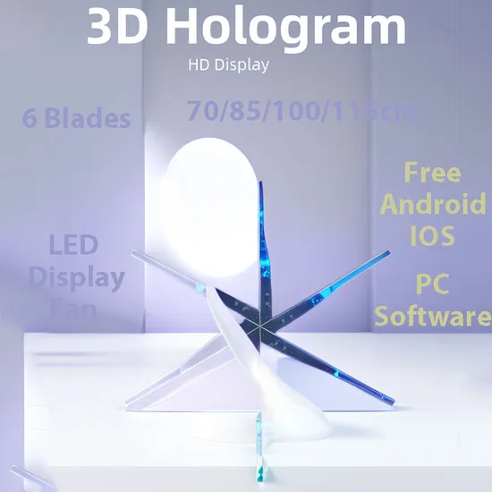 Factory 6 Blades 70/85/100/115cm 3D Hologram Fan 3D LED Fan Holographic Display