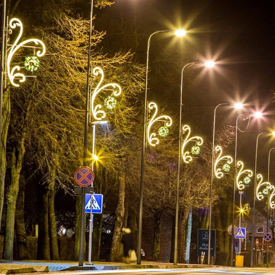 Wholesale High Quality Outdoor Decorative Motif 3D Street Poles LED Light