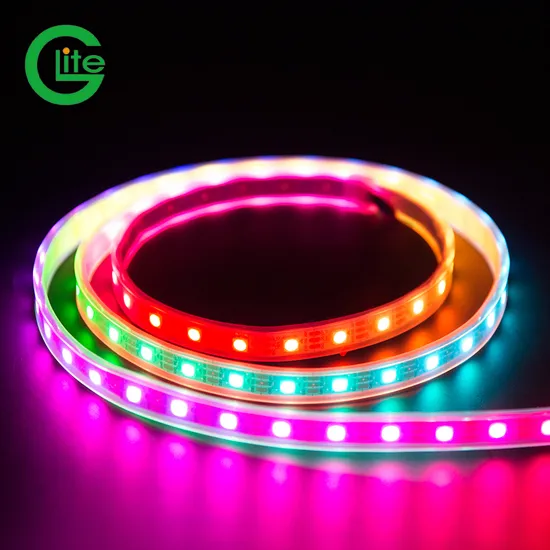 Glite Ws2812 5V 60LED/M 5050 Magic Digital LED Strip with External IC2812 RGB LED Strip for Decoration
