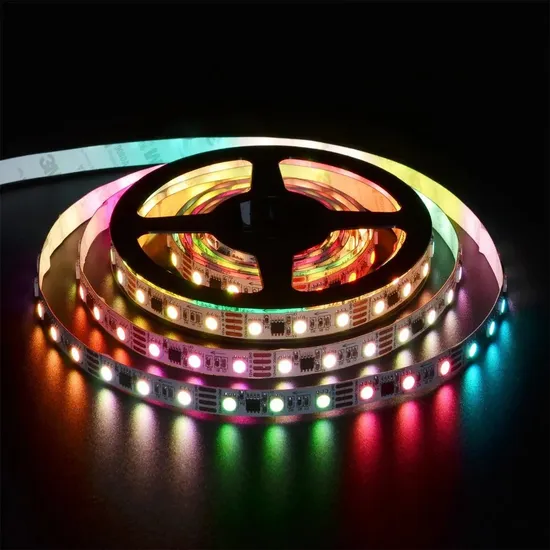 Flexible Programmable Ws2818 RGB 12V 60LEDs Pixel Running Strip Light
